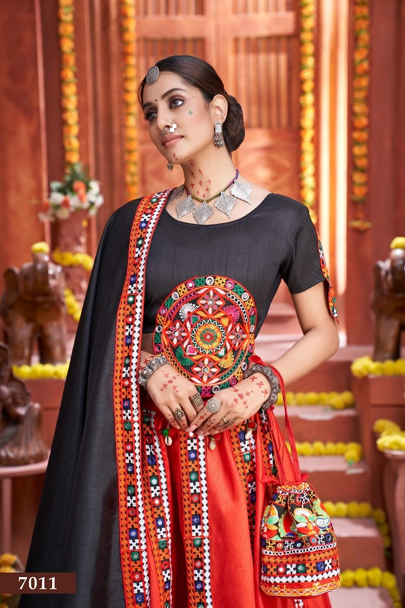 Aawiya 7011 Rajwadi Vol 3 Art Silk Wholesale Navratri Chaniya Choli Catalog — Wholesale Lehenga, MPA wholesale from Surat — view 2